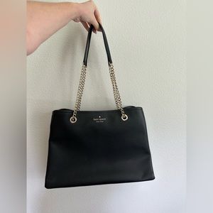 Kate Spade Purse Large Black Gold Chain